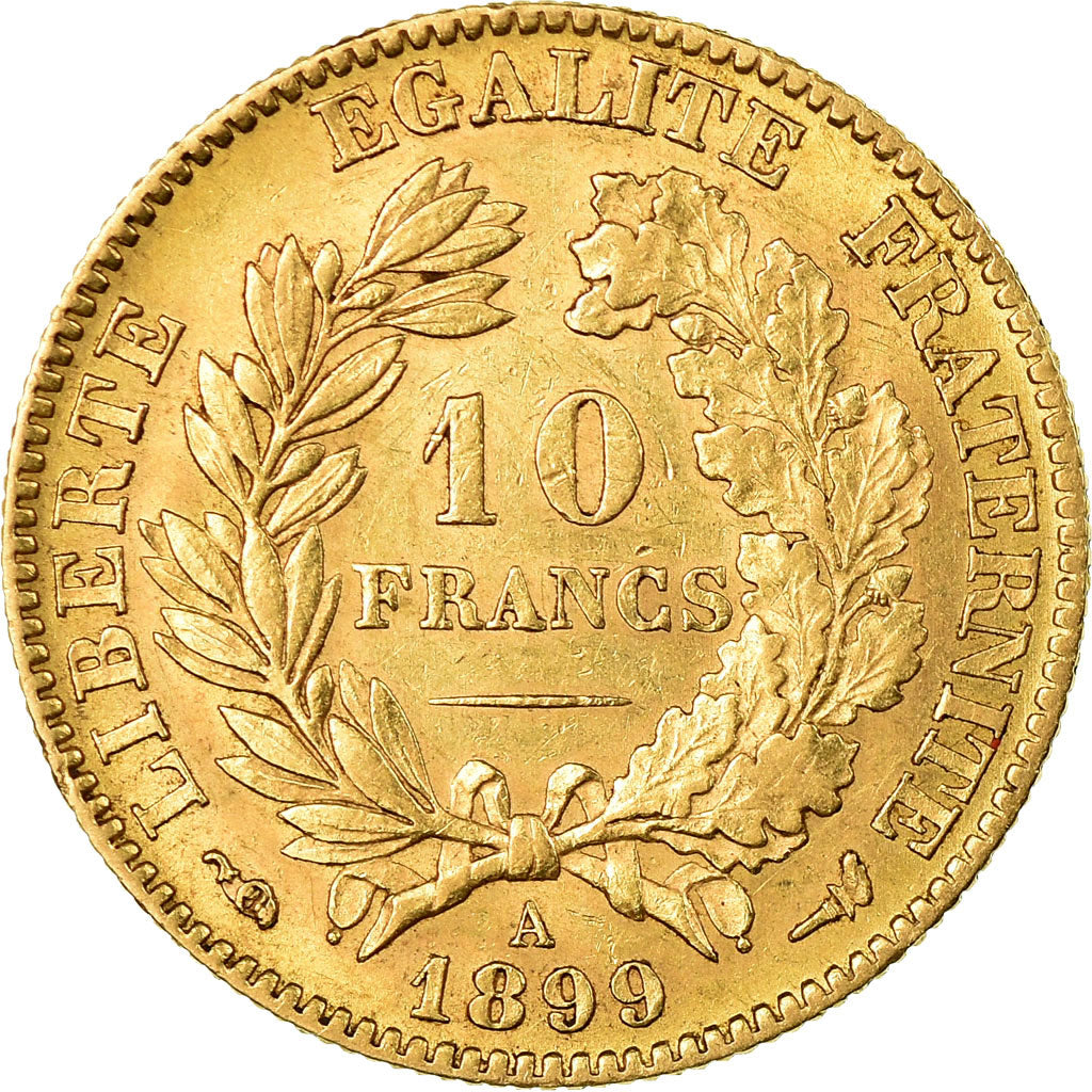 Münze, Frankreich, Cérès, 10 Francs, 1899, Paris, SS+, Gold, KM:830