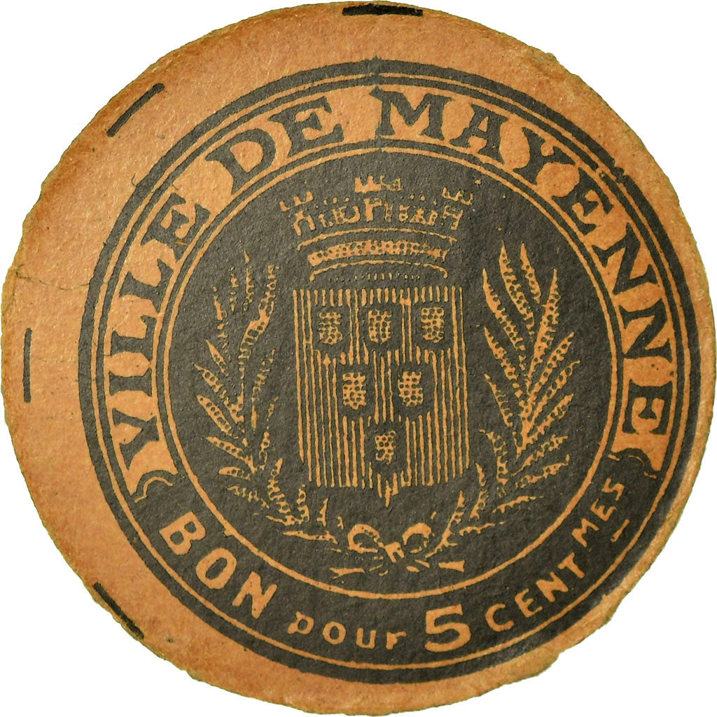 Münze, Frankreich, Ville de Mayenne, Mayenne, 5 Centimes, 1917-20, VZ