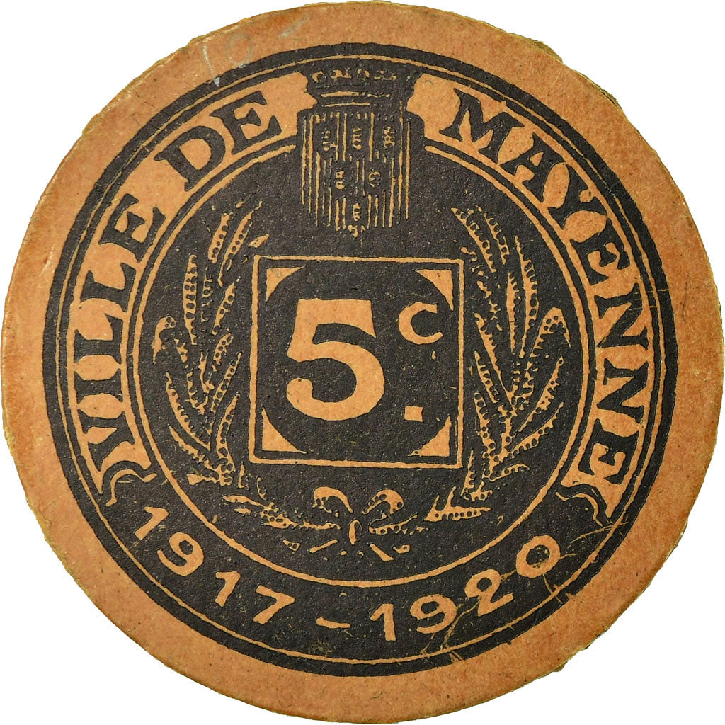 Münze, Frankreich, Ville de Mayenne, Mayenne, 5 Centimes, 1917-20, VZ