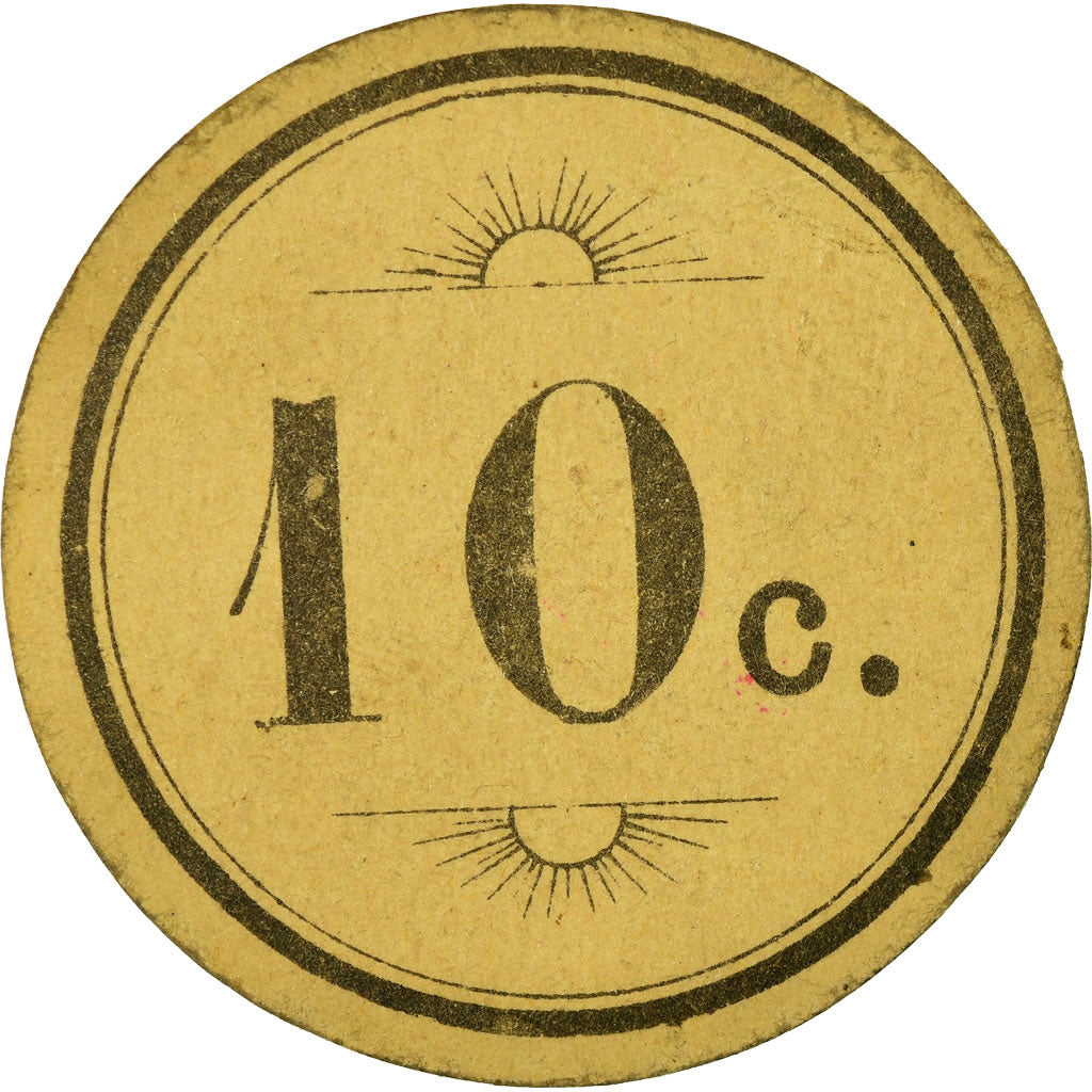 Coin, France, Service des Camps de Concentration, Auzon, 10 Centimes, 1916