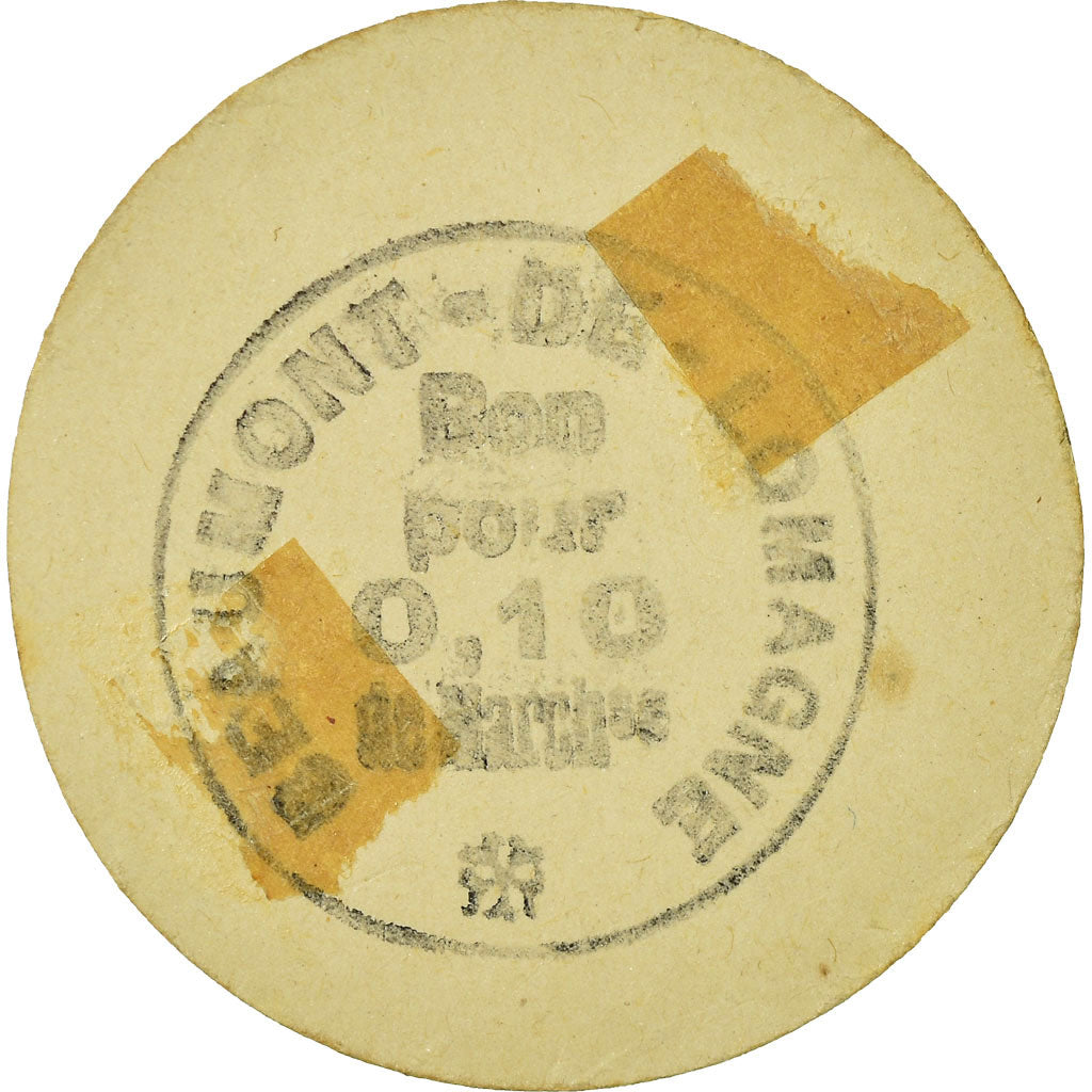 Munten, Frankrijk, Beaumont-de-Lomagne, 0.10 Franc, ZF+, Cardboard