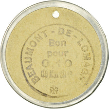 Coin, France, Beaumont-de-Lomagne, 0.10 Franc, AU(55-58), Metal hooped cardboard