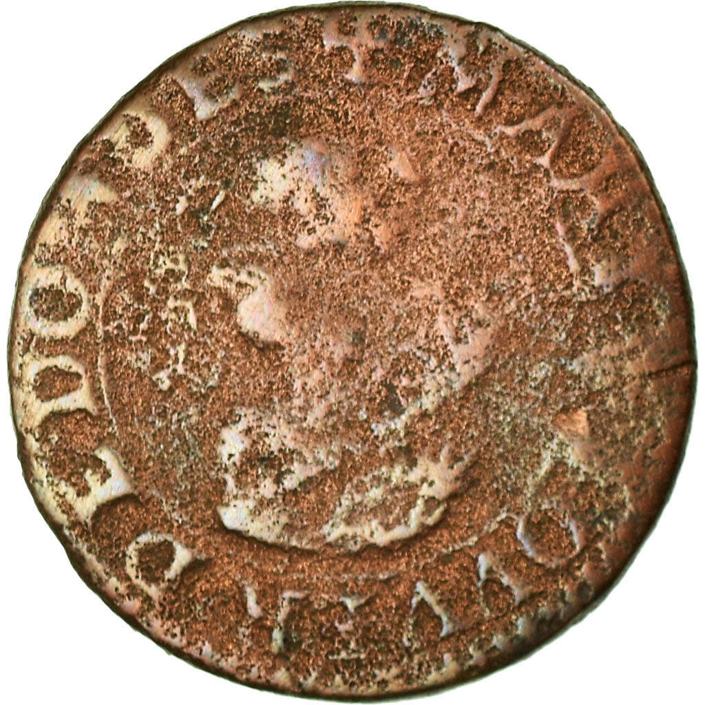 Coin, France, Marie de Montpensier, Double Tournois, 1626, Trévoux, VF(20-25)