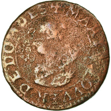 Coin, France, Marie de Montpensier, Double Tournois, 1626, Trévoux, VF(20-25)