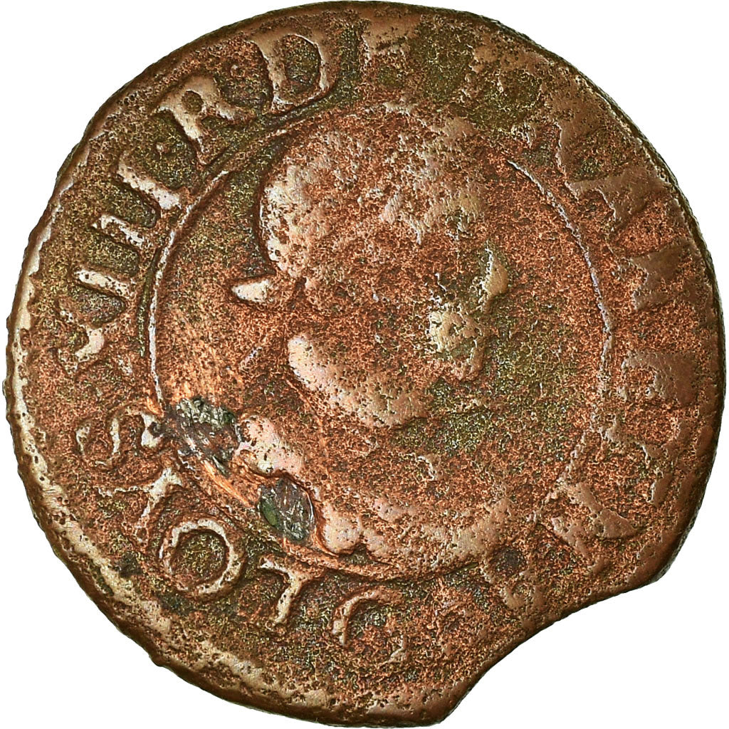 Munten, Frankrijk, Louis XIII, Double Tournois, 1620, Poitiers, FR, Koper