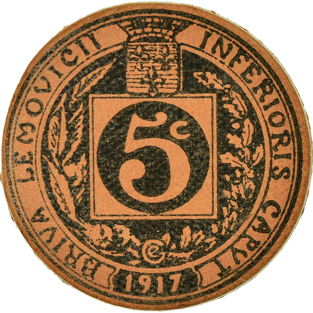 Coin, France, Union commerciale de Brive, Brive, 5 Centimes, 1917, AU(55-58)