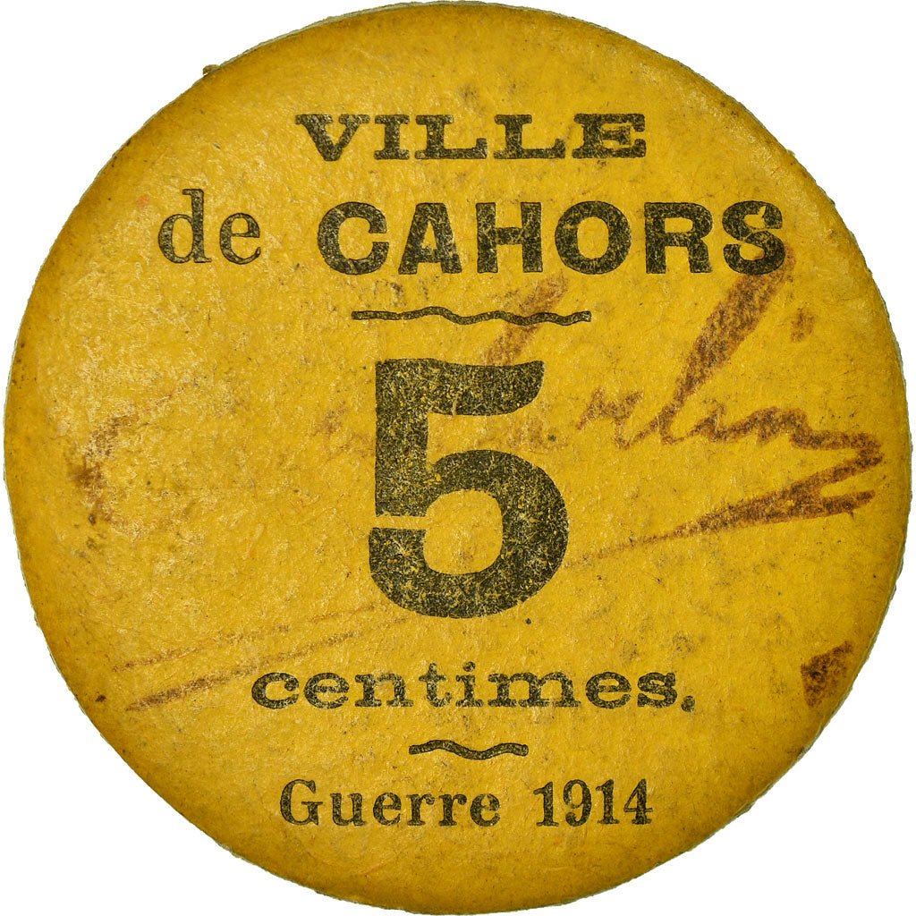 Münze, Frankreich, Ville de Cahors, Guerre 1914, Cahors, 5 Centimes, 1917, SS
