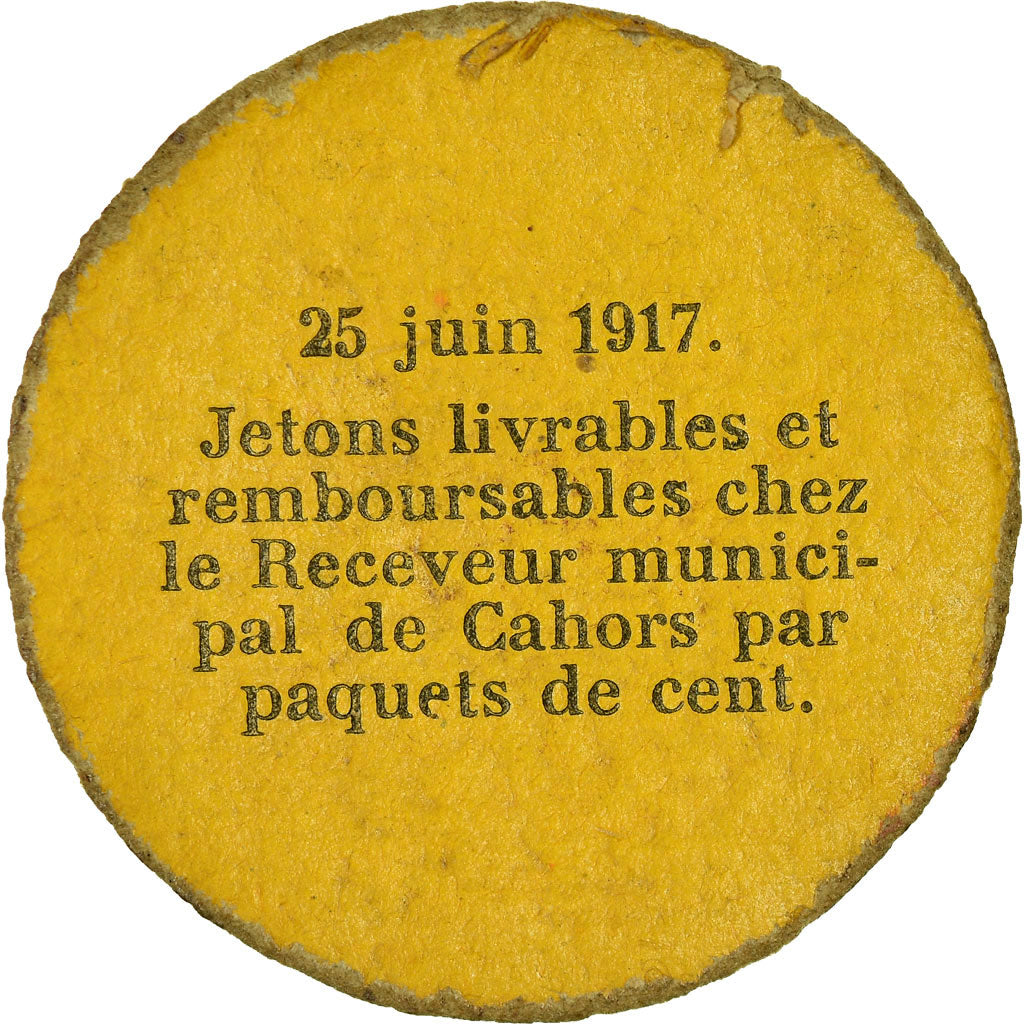 Münze, Frankreich, Ville de Cahors, Guerre 1914, Cahors, 5 Centimes, 1917, SS