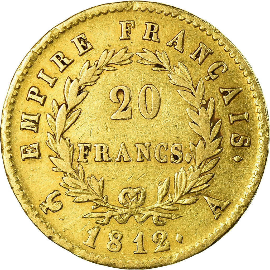Coin, France, Napoléon I, 20 Francs, 1812, Paris, VF(30-35), Gold, KM:695.1