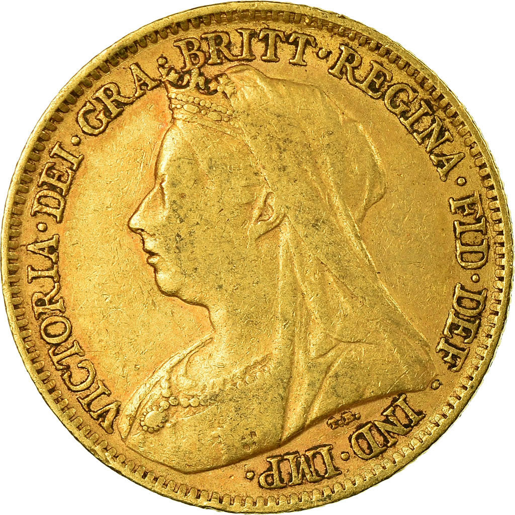 Monnaie, Grande-Bretagne, Victoria, 1/2 Sovereign, 1899, TTB, Or, KM:784