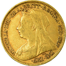 Monnaie, Grande-Bretagne, Victoria, 1/2 Sovereign, 1899, TTB, Or, KM:784