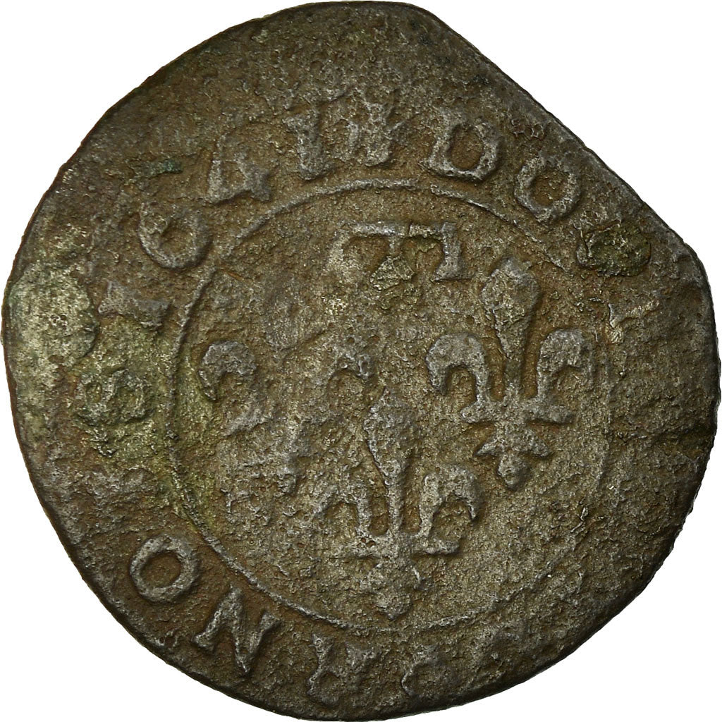 Moneta, Francja, Gaston d'Orléans, Double Tournois, 1641, Trévoux, VF(20-25)