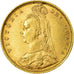 Coin, Great Britain, Victoria, 1/2 Sovereign, 1890, AU(55-58), Gold, KM:766