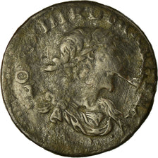 Moneda, Francia, Louis XIII, Double Tournois, 1637, BC+, Cobre, CGKL:512
