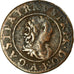 Moneta, Francia, Gaston d'Orléans, Denier Tournois, 1649, Trévoux, MB+, Rame