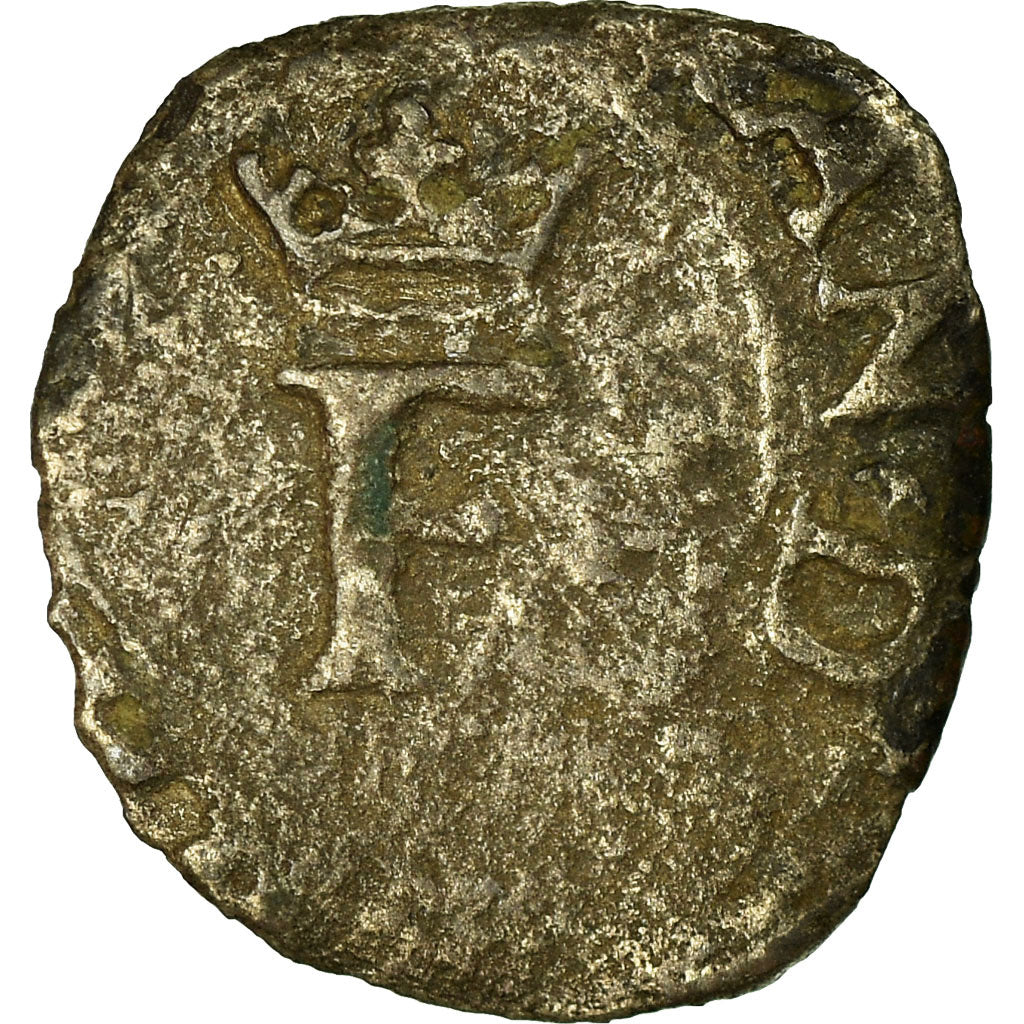 Coin, France, François Ier, Liard à la croisette, Uncertain Mint, VF(20-25)