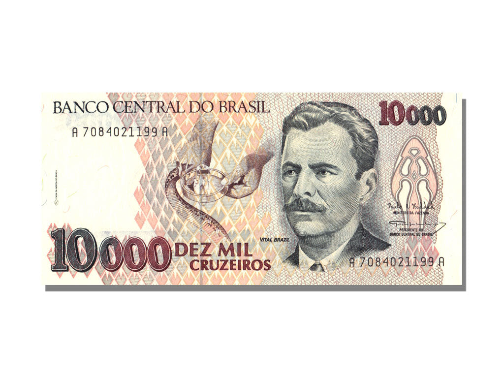 Brazil, 10,000 Cruzeiros, KM #233c, UNC(65-70), A
