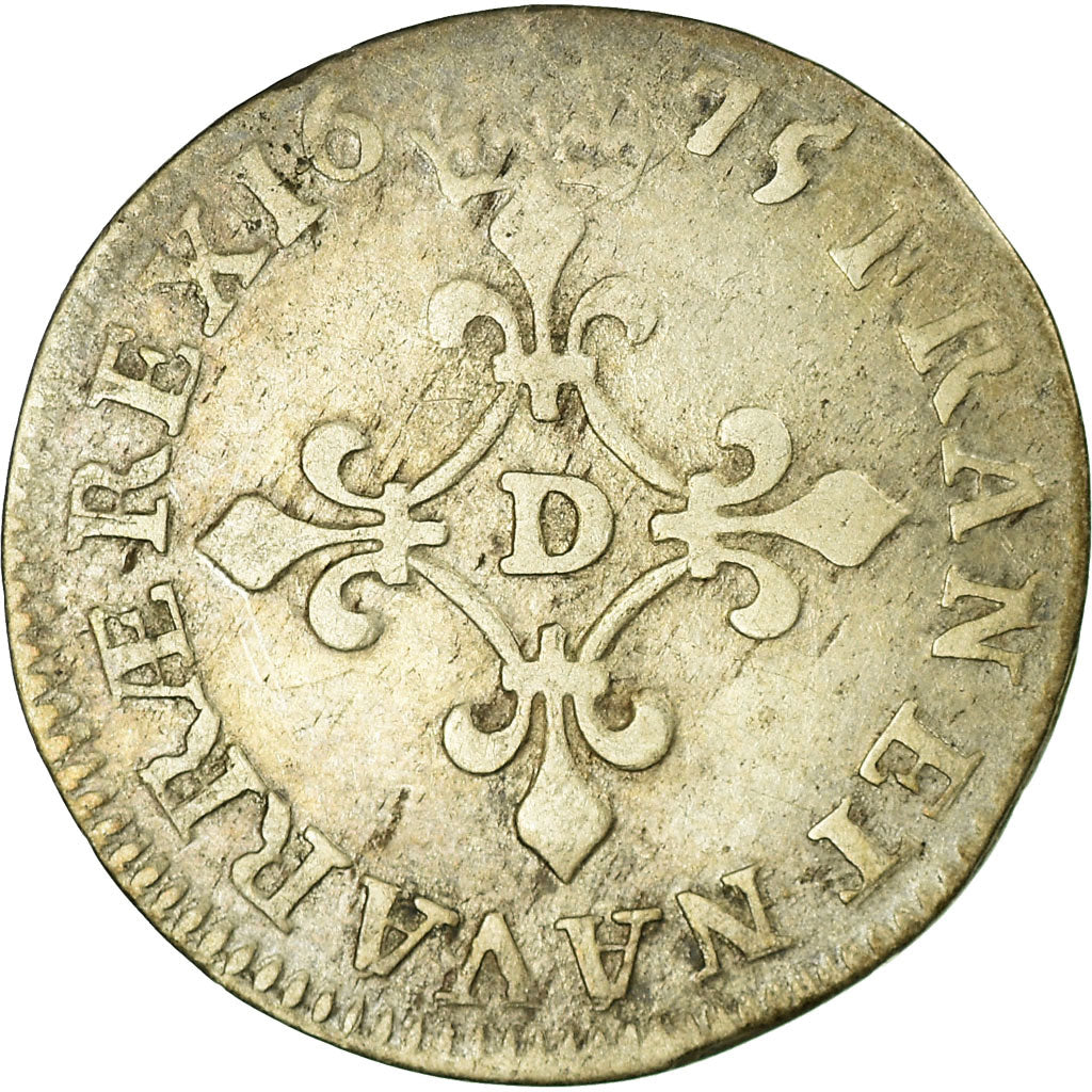 Moneda, Francia, Louis XIV, 4 Sols des Traitants, 1675, Vimy, BC+, Plata