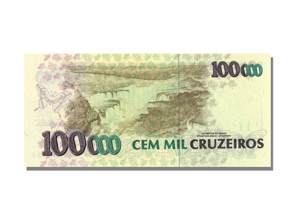 Brazil, 100,000 Cruzeiros, KM #235a, UNC(65-70), A