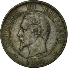 Moneta, Francia, Napoleon III, 10 Centimes, 1854, Lille, BB, Bronzo, KM:771.7