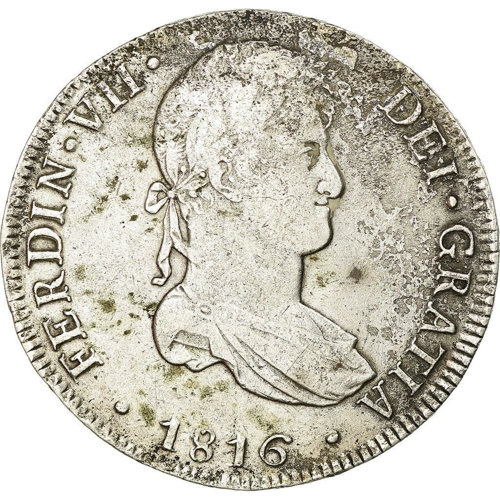Coin, Peru, Ferdinand VII, 8 Reales, 1816, Lima, VF(20-25), Silver, KM:117.1