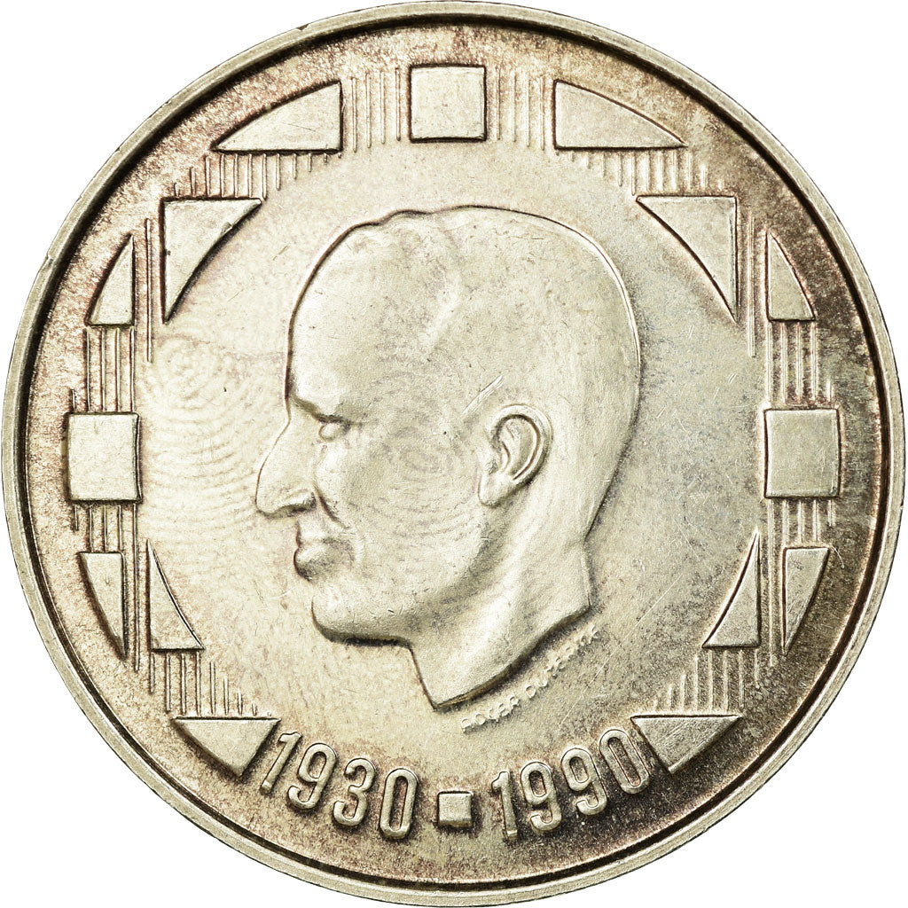 Coin, Belgium, 500 Francs, 500 Frank, 1990, Brussels, Rotated die axis error
