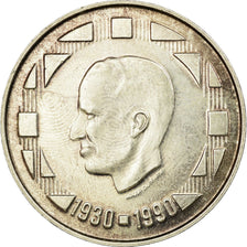 Coin, Belgium, 500 Francs, 500 Frank, 1990, Brussels, Rotated die axis error