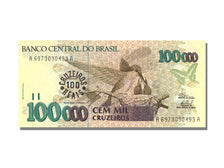 Brazil, 100 Cruzeiros Reais on 100,000 Cruzeiros, KM #238, UNC(65-70), A