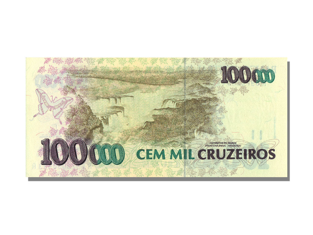 Brazil, 100 Cruzeiros Reais on 100,000 Cruzeiros, KM #238, UNC(65-70), A