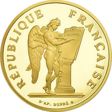 Moneta, Francja, Droits de l'Homme, 100 Francs, 1989, MS(65-70), Złoto