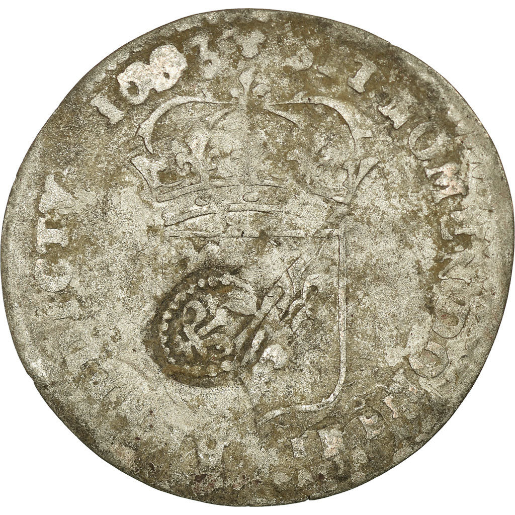 Münze, Frankreich, Louis XIV, Quinzain aux 8 L, 1693, Tours, S, Billon