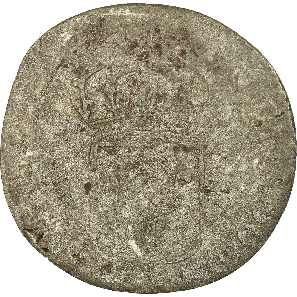 Coin, France, Louis XIV, Quinzain aux 8 L, Uncertain date, Rouen, VF(20-25)