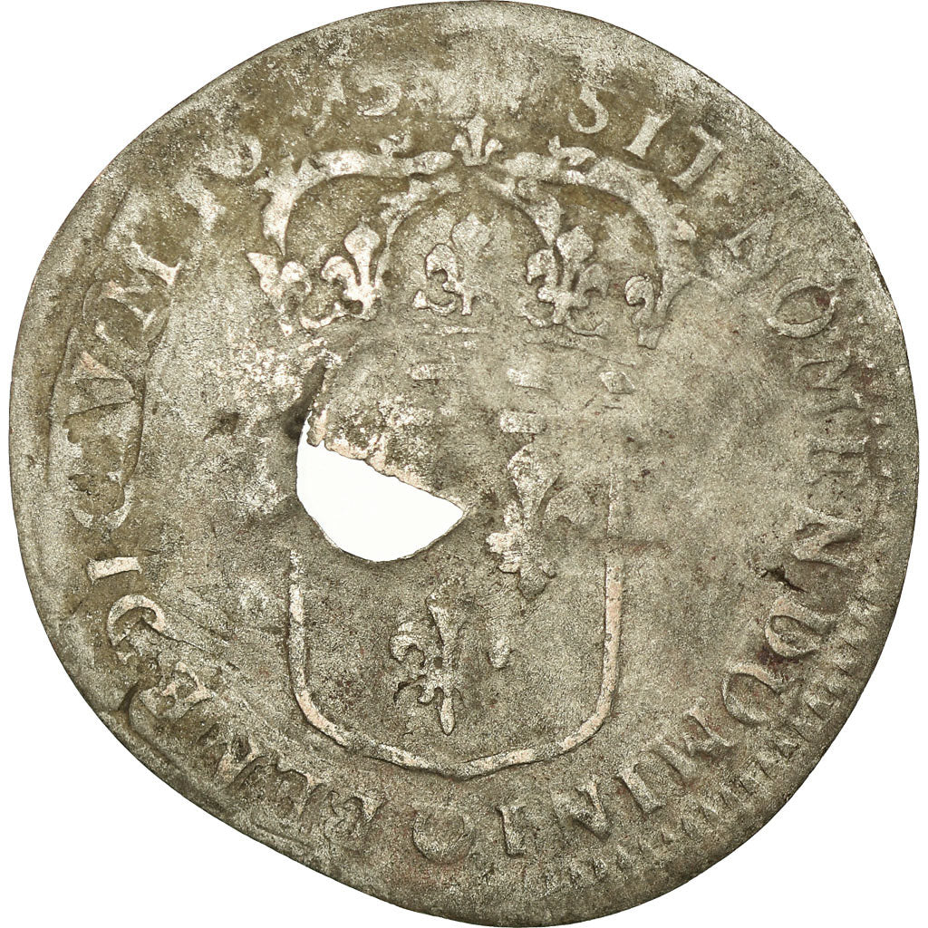 Moneda, Francia, Louis XIV, Quinzain aux 8 L, 1695, Uncertain Mint, BC+