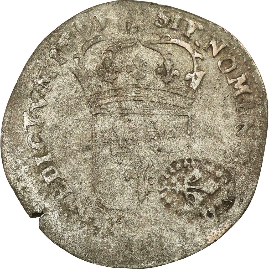 Coin, France, Louis XIV, Quinzain aux 8 L, 1695, Troyes, VF(20-25), Billon