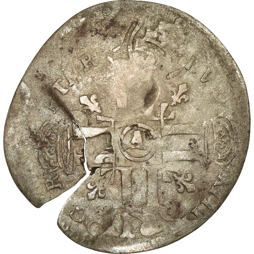 Monnaie, France, Louis XIV, Quinzain aux 8 L, 1694, Paris, TB+, Billon