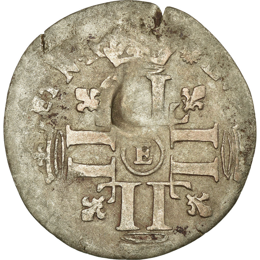 Coin, France, Louis XIV, Quinzain aux 8 L, Uncertain date, Tours, VF(20-25)