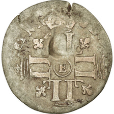 Coin, France, Louis XIV, Quinzain aux 8 L, Uncertain date, Tours, VF(20-25)