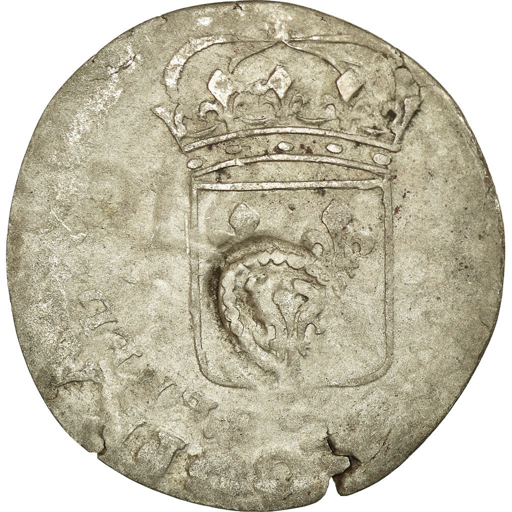 Coin, France, Louis XIV, Quinzain aux 8 L, Uncertain date, Tours, VF(20-25)