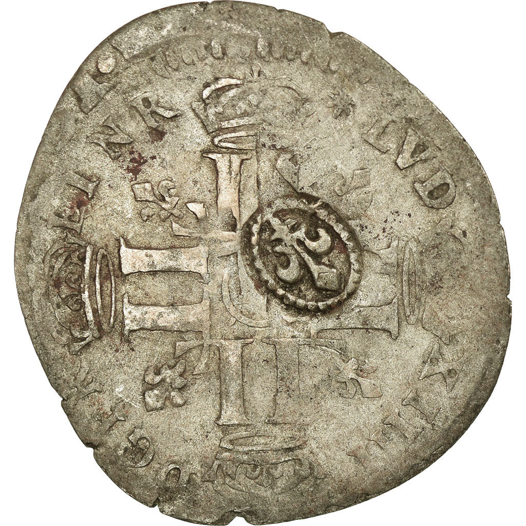 Moeda, França, Louis XIV, Quinzain aux 8 L, 1693, Paris, VF(30-35), Lingote