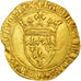Moneta, Francja, Charles VI, Ecu d'or, Undated, Dijon, AU(50-53), Złoto