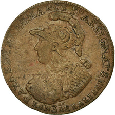 Monnaie, France, 2 Sols 6 Deniers, 6 blancs de Montagny, 1791, TB+, Cuivre