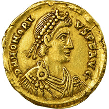 Coin, Honorius, Solidus, 402-408, Ravenna, Double-strike, EF(40-45), Gold