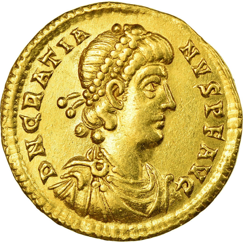 Moneta, Gratian, Solidus, 375-378, Trier, BB+, Oro, RIC:39d