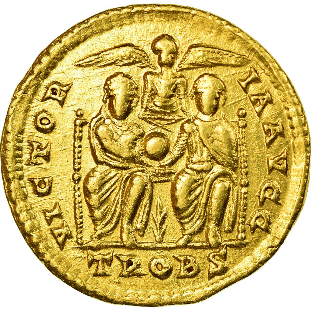 Moneta, Gratian, Solidus, 375-378, Trier, BB+, Oro, RIC:39d