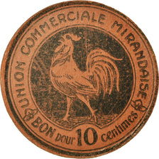 Monnaie, France, Union Commercial de Mirande, Mirande, 10 Centimes, SUP, Carton