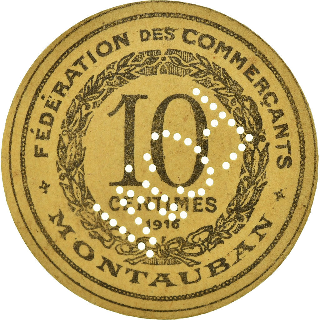 Coin, France, Fédération des Commerçants, Montauban, 10 Centimes, AU(55-58)