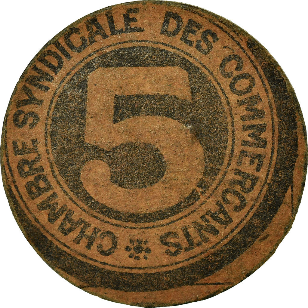 Coin, France, Chambre Syndicale des Commerçants, Perpignan, 5 Centimes, 1920