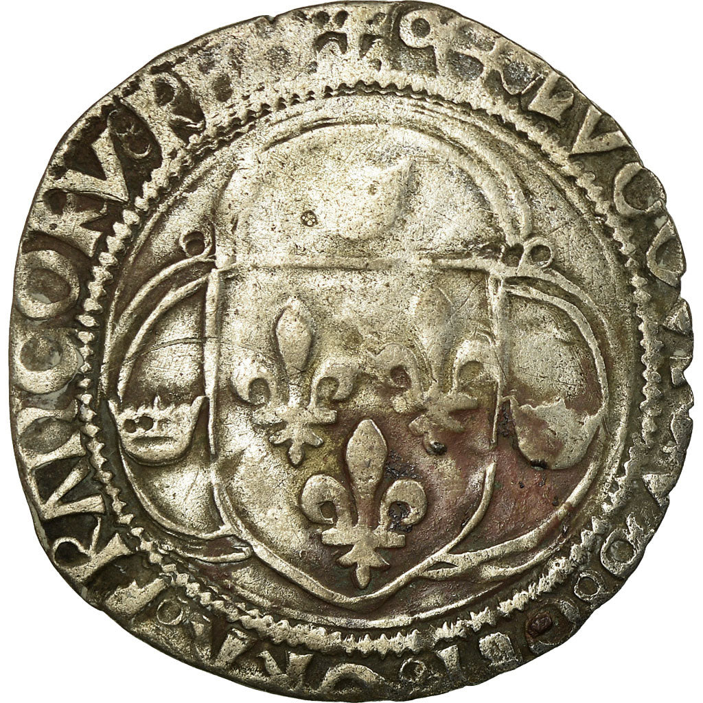Moneta, Francia, Louis XII, Grand blanc à la couronne, Bayonne, MB+, Biglione