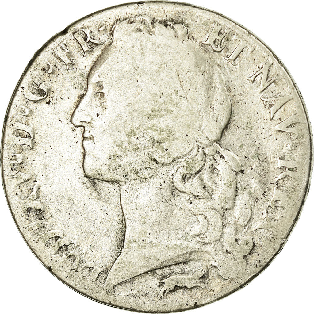 Moeda, França, Louis XV, Écu au bandeau, 1763, Orléans, VF(20-25), Prata