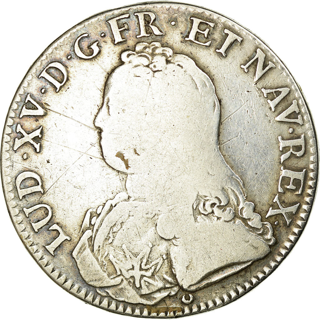 Moeda, França, Louis XV, Ecu aux branches d'olivier, 1726, Tours, VF(20-25)